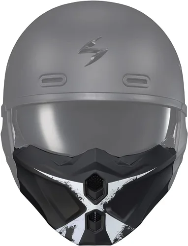 Vista 8 de ScorpionEXO Cubierta de barbilla opcional de repuesto para cascos Covert X (Gris Cemento)