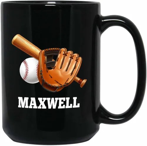Vista 9 de Taza de café de fútbol personalizada con nombre, regalos para hombres, mujeres, amantes del fútbol, taza de cerámica negra personalizada de 11 onzas