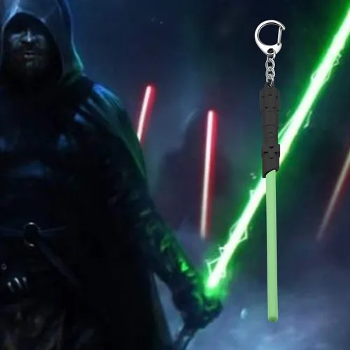 Vista 5 de FAADBUK Darth Vader - Llavero con sable de luz, regalos de cosplay de Wars para amigos, familia