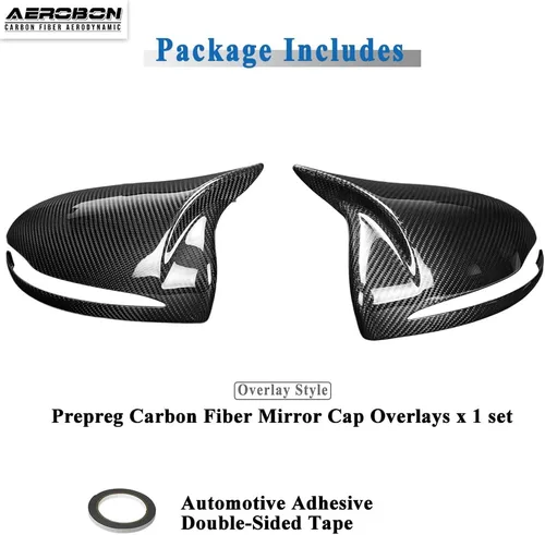 Vista 7 de AeroBon Tapa de espejo de fibra de carbono seca compatible con tapas de espejo Mercedes Clase C W205 C205, Clase E W213 C238 (estilo adicional)