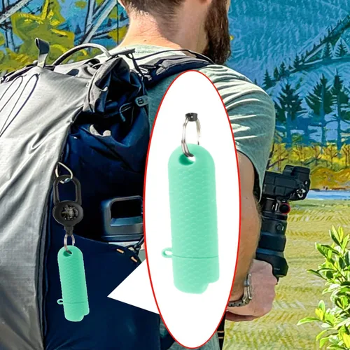 Vista 2 de Funda impermeable para encendedor BIC regular, funda tipo J6, supervivencia al aire libre, bolsa multiusos para encendedor para senderismo