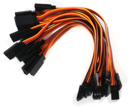 Vista 3 de Cable de extensión servo de 5.9 in, cable de extensión servo de 3 pines, cable de cable macho a hembra, cable de cable de servo control remoto RC