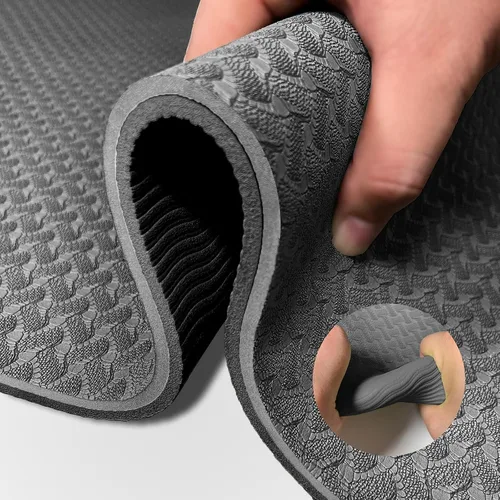 Vista 8 de Yoga Mat 1/3" (8mm) Thick Non-Slip, Women Men Fitness & Exercise Mat, 72"Lx24"W Eco-Friendly TPE Workout Mat with Carrying Strap for Yoga, Pilates