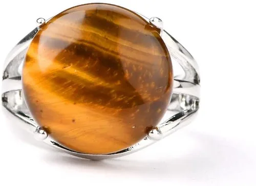 Vista 7 de TripleHub Juego de 5 anillos de piedra natural, vintage, tibetano, ajustable, curativo, de cristal, para mujeres y hombres, accesorios de joyería a