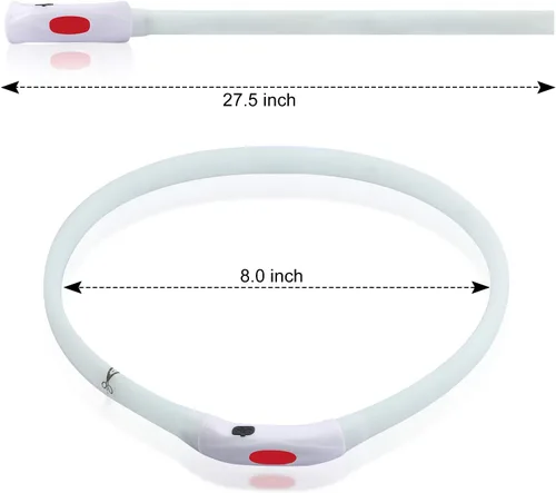 Vista 6 de Collar para perro LED multicolor, collar para perro recargable con 7 colores de luz intermitente, luces para perros que hacen que las mascotas sean