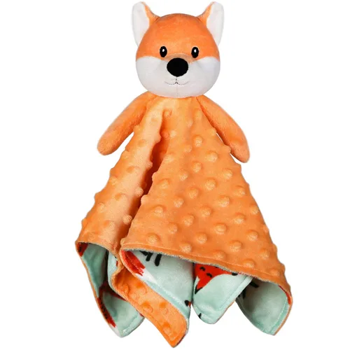 Vista 9 de BORITAR Manta de seguridad para bebé de elefante, suave manta de punto minky con bonito patrón de animales, manta de peluche para recién nacido