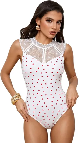 Vista 17 de SweatyRocks Body de corsé de encaje para mujer, camiseta sin mangas para Negro