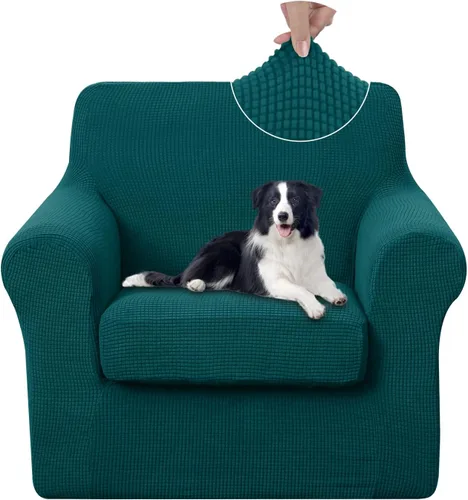 Vista 66 de U-NICE HOME Funda elástica para sofá de 3 piezas, funda de sofá lavable con cojín de asiento individual para sofá de 2 cojines, apta para mascotas