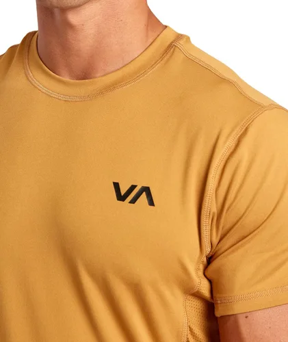 Vista 3 de RVCA Camiseta deportiva de manga corta con cuello redondo para hombre