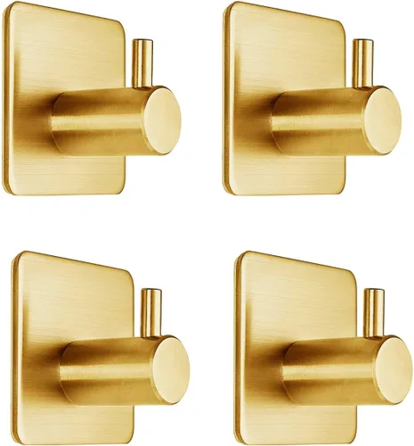 Vista 13 de Fotosnow Ganchos adhesivos negros para toallas, ganchos de pared resistentes para puerta de baño, cocina, paquete de 4