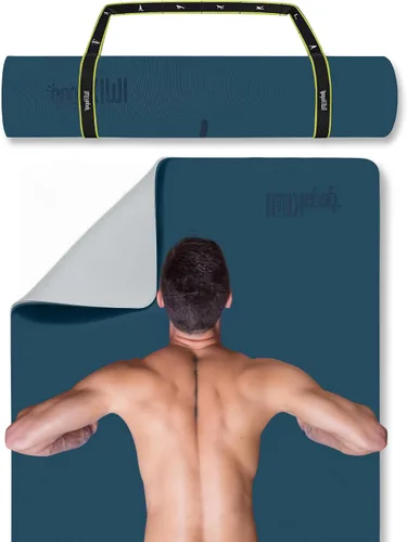 Vista 11 de Gogokiwi Tapete de yoga extra ancho para hombres y mujeres (72"L x 36"A) Tapete de fitness y ejercicio antideslizante con marcas de alineación