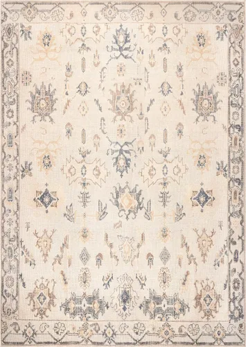 Vista 5 de nuLOOM August - Alfombra tribal lavable a máquina, 4 x 6 pies, gris claro, rectangular, 0.15 pulgadas de grosor