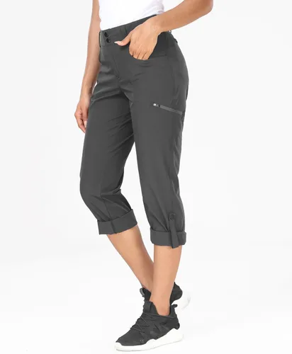Vista 2 de Holipick Pantalones cargo de senderismo para mujer, ligeros, de secado rápido, impermeables, para exteriores, campamento, viajes, golf