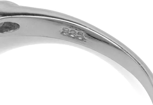 Vista 5 de Silvershake 5mm Round Shape White Gold Plated 925 Sterling Silver Engagement Ring