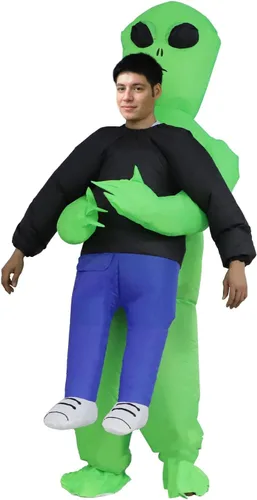 Vista 2 de HZGDEJTG Disfraz inflable de monstruo navideño, la mejor decoración para fiestas, reuniones, celebraciones de vacaciones, Halloween y otros