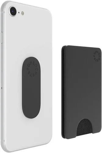 Vista 4 de PopSockets Billetera para teléfono, tarjetero para teléfono, billetera sin agarre, color negro