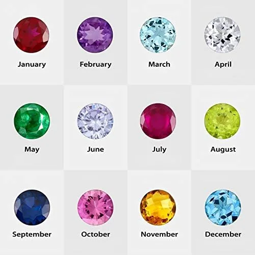 Vista 6 de Pulsera personalizada con nombre o tobillera con piedra natal de circonita cúbica de plata de ley 92510K14K18K con nombres personalizados