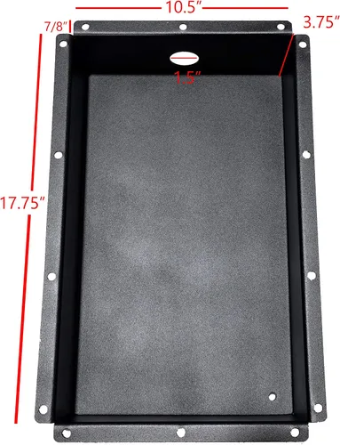 Vista 4 de Baldwin Iron Works - Bandeja de aluminio para pedal de arrastre empotrada, fabricada en Estados Unidos, color negro, compatible con todos