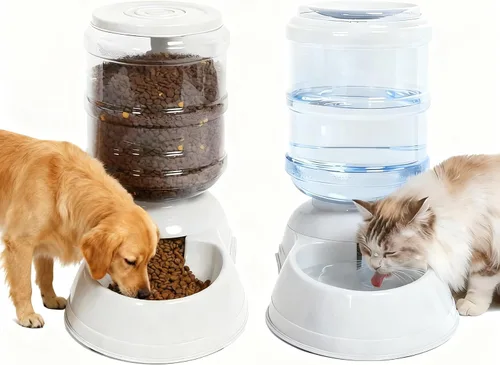 Vista 7 de Comedero automático para perros, dispensador de comederos para perros grandes, estación de alimentación automática de 3 galones por gravedad