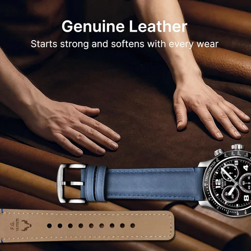Vista 87 de Fullmosa Correa de reloj de liberación rápida de 0.866 in, 0.787 in y 0.709 in, bandas de cuero bruñido para Samsung Galaxy Watch/Garmin Watch