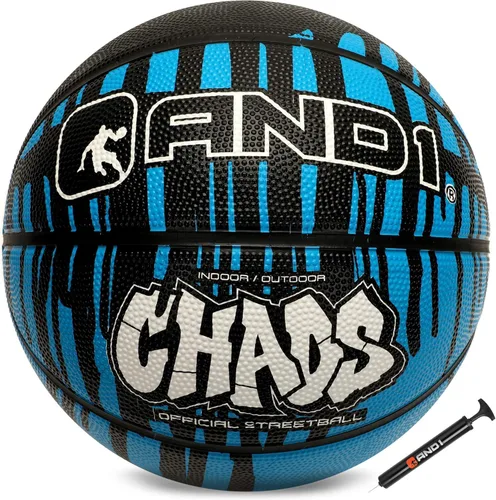 Vista 12 de AND1 Chaos Basketball: balón de goma de tamaño reglamentario oficial 7 (29.5 pulgadas), construcción de canal profundo, hecho