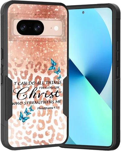 Vista 189 de Funda para Pixel 6A, Híbrida de Doble Capa de Servicio Pesado Resistente a Prueba de Golpes PC Duro + Funda Protectora de Silicona Suave para Google