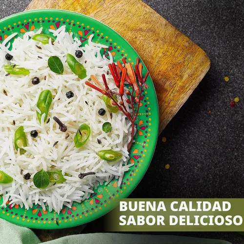 Vista 6 de Himalayan Chef Arroz Basmati, arroz de grano extra largo, esponjoso, de cocción rápida, aromático, 10 libras (el embalaje puede variar)