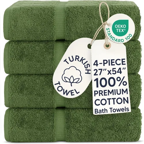 Vista 30 de Chakir Turkish Linens Toallas turcas de alta calidad 100% algodón para baño, toallas de baño grandes de 30 x 60 pulgadas (4 piezas, rosa)