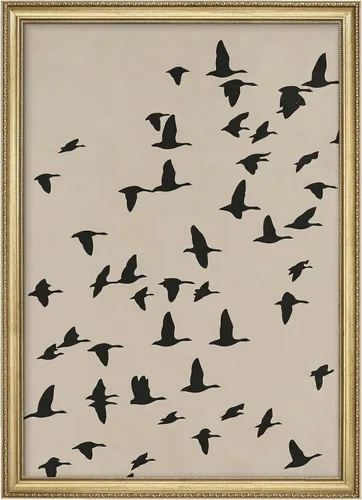 Vista 117 de MUDECOR Lienzo enmarcado prémium para pared, pinos nevados en bosque de invierno, ilustraciones modernas, arte contemporáneo, escénico, divertido