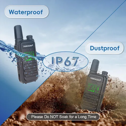 Vista 2 de TIDRADIO TD-M11 Walkie Talkies impermeable IP67, programación Bluetooth de aplicación/web, radios bidireccionales FRS de largo alcance, copia freq