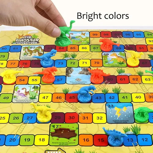 Vista 2 de Juego de mesa Juguetes educativos para principiantes, juego familiar portátil para adultos, regalos (ajedrez volador dinosaurio, 6611)