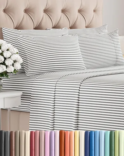 Vista 148 de Juego de sábanas Twin de 4 piezas - Cómodo, transpirable y refrescante - Juego de ropa de cama de lujo de hotel ultrasuave con bolsillos profundos