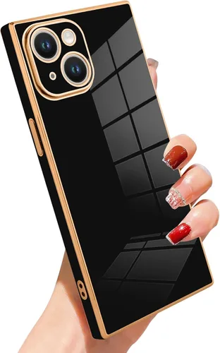 Vista 15 de SAKUULO - Funda magnética rectangular de lujo para iPhone 12 Pro Max, color negro
