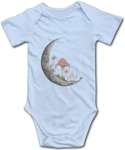 Vista 15 de Mushroom Moon - Body de manga larga para bebé recién nacido de 0 a 24 meses, color blanco Negro-1