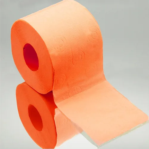 Vista 6 de Renova Papel higiénico de color perfumado de lujo 6 rollos Jumbo 3 capas 180 hojas naranja (RF200083868)