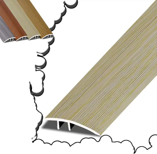 Vista 7 de NILZA Door Threshold Strip Wood Floor Transition Strip 36in Threshold Transition Strips, Metal Threshold Reducer Ramp, Suitable for Height of Oak