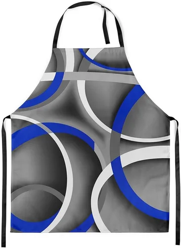 Vista 29 de Castle Fairy Delantal de cocina geométrico en espiral, moderno delantal impermeable con rayas simples para adultos (sin bolsillo), 31 x 26 pulgadas