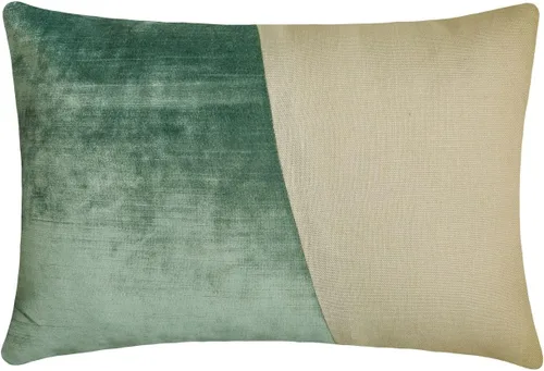 Vista 22 de Fabric Mart Direct Funda de cojín para sofá, fundas de cojín decorativas de color verde y gris, de 12 x 12 pulgadas, almohadas de retazos de bloques