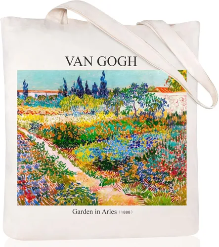 Vista 12 de Andeiltech Canvas Tote Bag Aesthetic Cute Vintage Tote Bags Book Shoulder bag Gifts Reusable Grocery Bags for Women