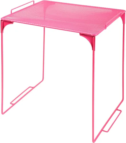 Vista 9 de Estante organizador de casillero apilable extra para casillero escolar, organizador de armario de almacenamiento, accesorios adecuados para la Negro