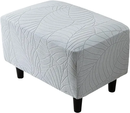 Vista 23 de Funda elástica para silla, funda otomana rectangular de almacenamiento, funda otomana para reposapiés, fundas otomanas para taburete de pie
