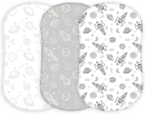 Vista 10 de TansyPanda - Sábanas de moisés de 33 x 20 pulgadas, ajuste cómodo en moisés rectangulares como Baby Delight, Dream On Me, Angelbliss, KoolerThings