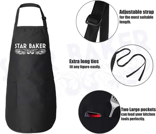 Vista 3 de Star Baker GBBO Amateur Baker American British Baking Show Pastelería Chef Regalo Delantal de Cocina