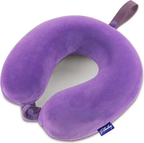 Vista 13 de Fabuday - Almohada de viaje de espuma viscoelástica, almohada para apoyar el cuello y la cabeza para usar en viajes en avión, en el auto, hogar u