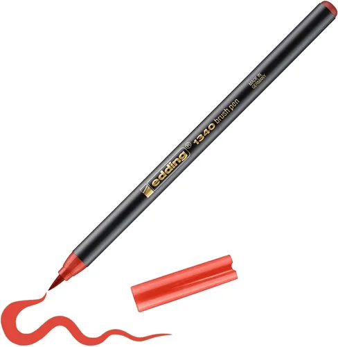 Vista 21 de edding 1340 pincel - azul - 1 bolígrafo - punta de pincel flexible - rotulador para pintar, escribir y dibujar - diarios de viñetas, letras a mano