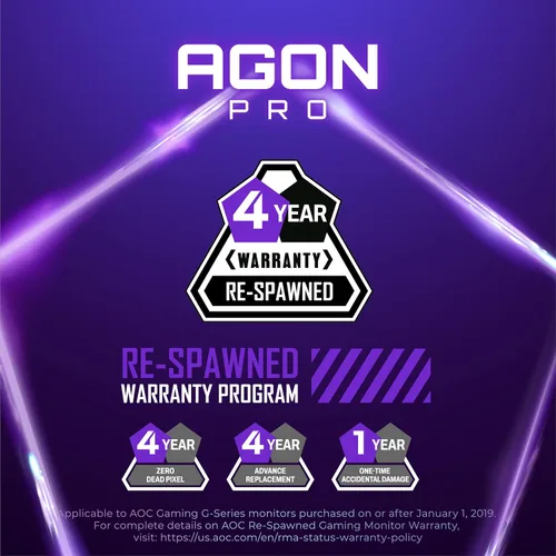 Vista 15 de AOC Agon PRO AG254FG - Monitor para juegos de torneo de 25 pulgadas, FHD 1920x1080, 360Hz, 1ms, DisplayHDR 400, G-SYNC + Reflex, listo para consola