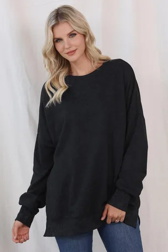 Vista 30 de SHEWIN Sudadera casual de manga larga con cuello redondo para mujer, ligera, holgada