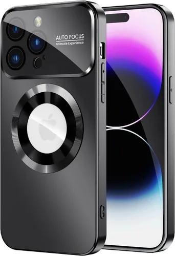 Vista 14 de MAKAVO Funda magnética para iPhone 12 Pro, compatible con MagSafe, protector de lente de cámara integrado, vista de logotipo, funda de teléfono a