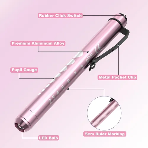 Vista 3 de Tijeras de vendaje y luz para bolígrafo para enfermera, tijeras médicas para trauma, tijeras quirúrgicas de 7.5 pulgadas, linternas LED médicas