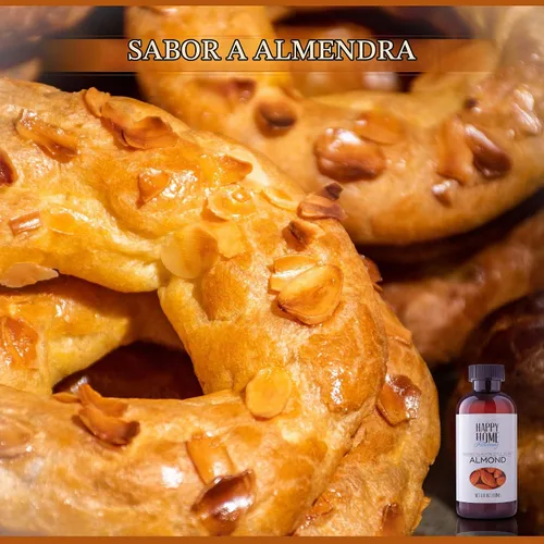 Vista 4 de Happy Home Emulsión aromatizante natural de sabor a almendra para hornear, certificado Kosher, 4 onzas.